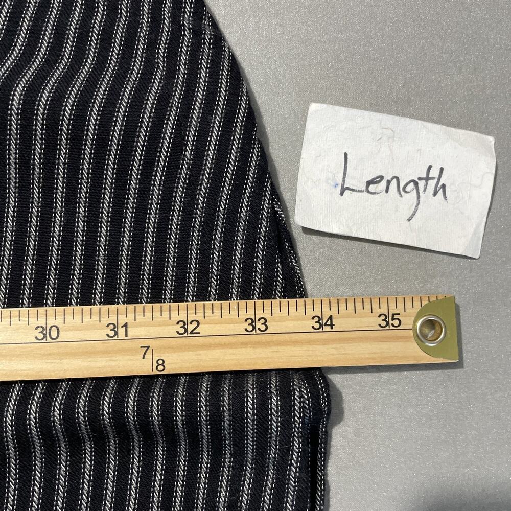 Merona Midi Button Skirt Size Medium Black White Striped Coastal Casual Preppy - Picture 10 of 10